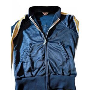 Speedline Navy Athletic Wear Track Jacket Medium